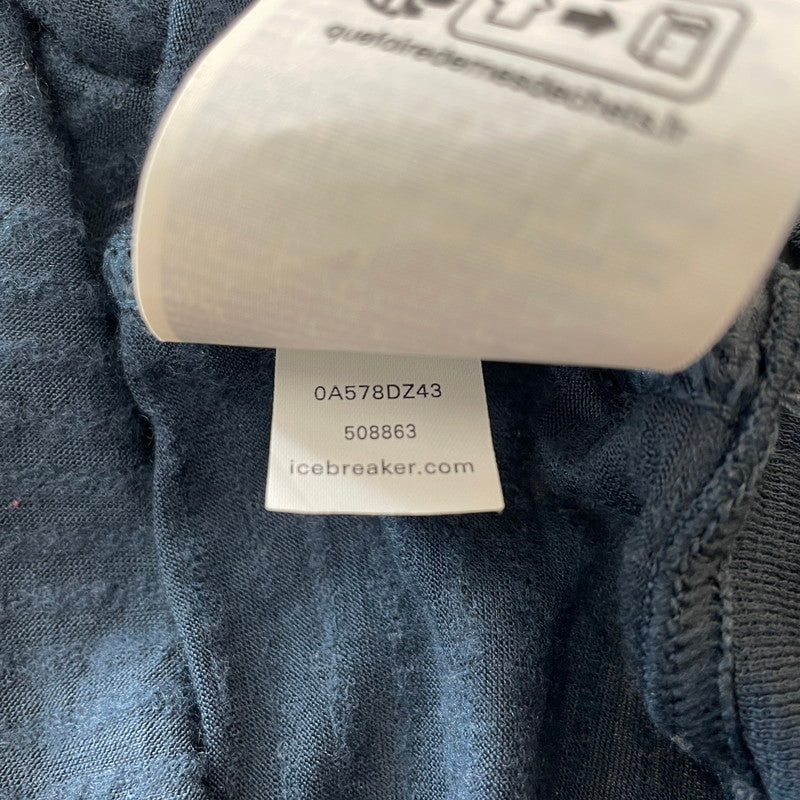 【中古品】【メンズ】 ICE BREAKER アイスブレーカー REAL FLEECE L/S HALF ZIP IBOA578D リアル フリース ロングスリーブ ハーフジップ 長袖 トップス メリノブレンド 200 144-260507-ks-18-tei サイズ:M カラー:アビス 万代Net店
