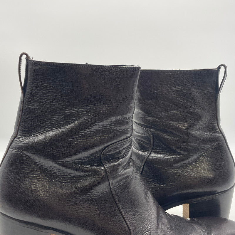 【現状渡し品】【メンズ】 YVES SAINT LAURENT イヴ・サンローラン JONNY LEATHER SIDEZIP BOOTS PE7149 ジョニーレザー サイドジップアップ ブーツ 靴 シューズ 164-260604-yo-03-tei サイズ:44 カラー:ブラウン 万代Net店