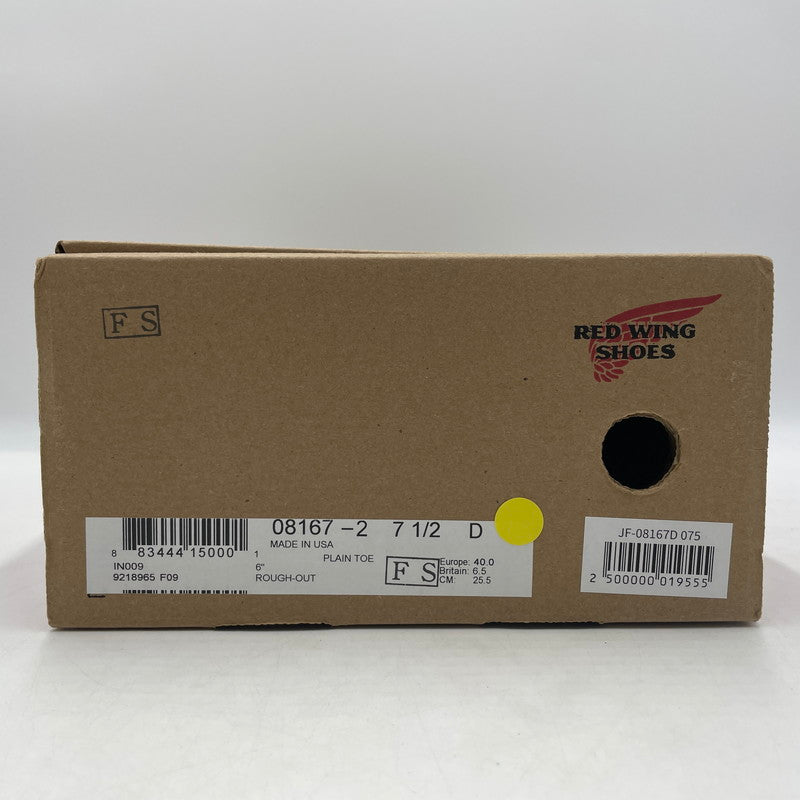 【中古品】【メンズ】 RED WING レッドウィング 6-INCH CLASSIC ROUND TOE BOOTS 8167 6インチ クラシック ラウンドトゥ ブーツ 靴 シューズ 164-260604-yo-02-tei サイズ:25.5cm カラー:ベージュ 万代Net店