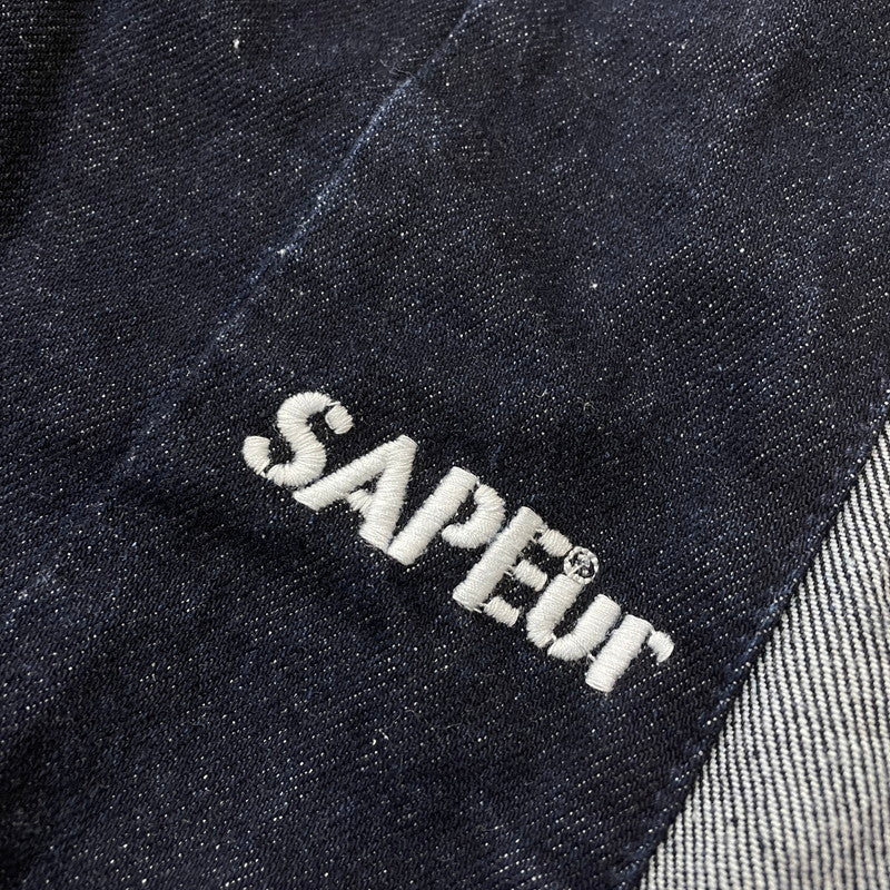 【中古品】【メンズ】 SAPEur サプール DENIM TRACK PANTS デニム トラックパンツ ボトムス デニムパンツ 153-260513-yo-14-tei サイズ:L カラー:インディゴ 万代Net店