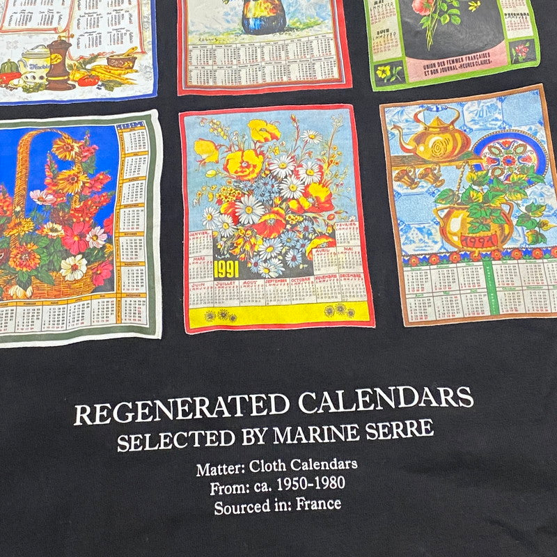 【中古品】【メンズ】 MARINE SERRE マリーンセル REGENERATED CALENDAR TEE リジェナレイティド カレンダー Tシャツ 半袖 トップス 141-260508-ks-14-tei サイズ:XXL カラー:ブラック 万代Net店