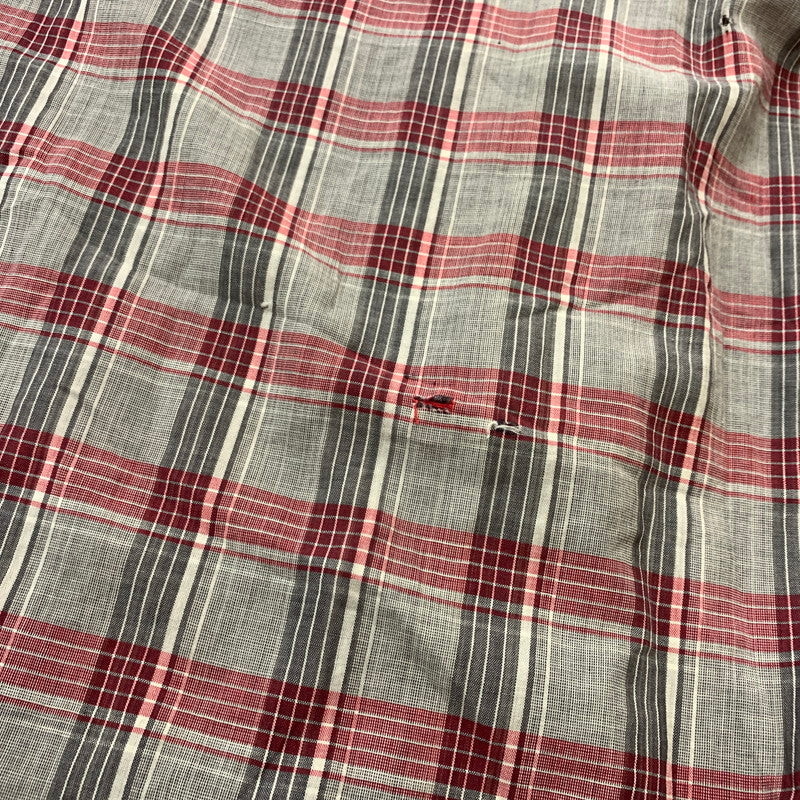 【現状渡し品】【メンズ】 MANHATTAN マンハッタン OPENCOLLAR CHECK SHIRT VINTAGE オープンカラー チェック シャツ トップス 長袖 ヴィンテージ 145-260510-ko-06-tei サイズ:L カラー:レッド 万代Net店
