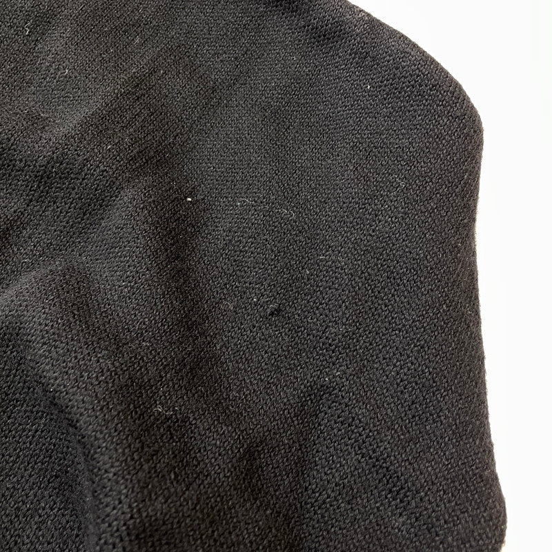 【中古品】【メンズ】 BURBERRY バーバリー PATCH LOGO BURLTON KNIT HOODIE パッチ ロゴニット バールトン フーディー 長袖 トップス ジップパーカー 141-260513-yo-02-tei サイズ:M カラー:ブラック 万代Net店