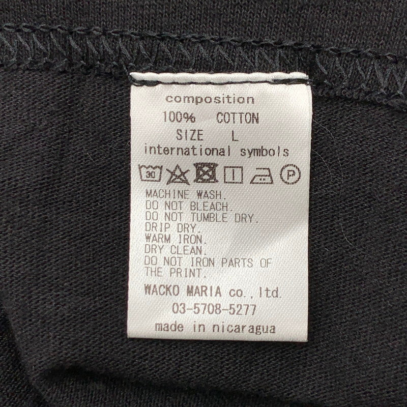 【中古品】【メンズ】 WACKOMARIA BOB MARLEY AND THE BOB WAILERS ワコマリア ボブマーリー 半袖Tシャツ カットソー ブランド 古着 140-260614-gm-26-fuz サイズ:L カラー:ブラック 万代Net店