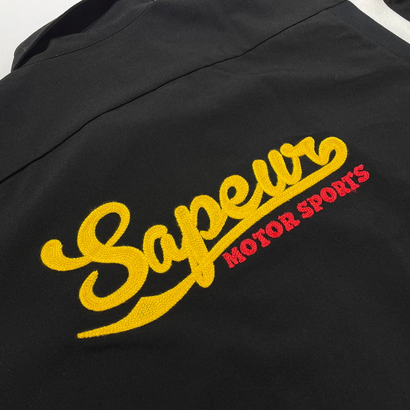 【中古品】【メンズ】 SAPEur サプール L/S BOWLING SHIRT ロングスリーブ ボーリングシャツ 長袖 トップス 142-260523-ko-17-tei サイズ:XXL カラー:ブラック 万代Net店