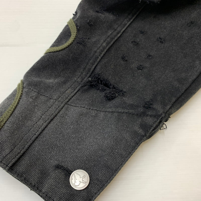 【中古品】【メンズ】 BASKETCASE バスケットケース POPE WORK JACKET ワークジャケット ライトアウター ダメージ加工 142-260531-ko-01-tei サイズ:M カラー:ブラック系 万代Net店