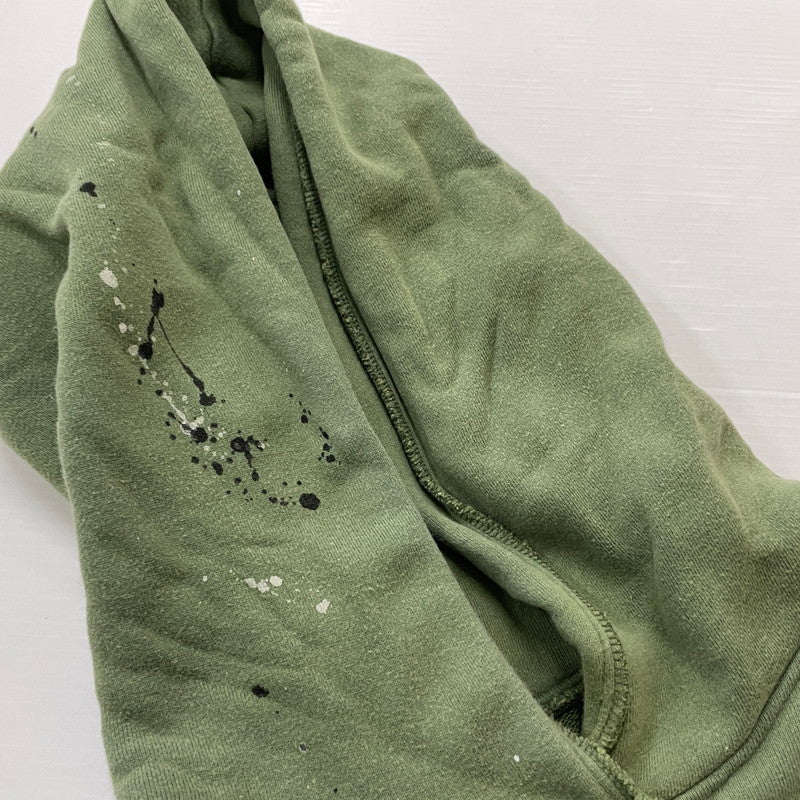 【中古品】【メンズ】 DELINQUENT BROS デリンクエントブロス TYPE 40's DAMAGE HOODIE 40年タイプ ダメージ フーディ 長袖 トップス プルオーバーパーカー 140-260606-yo-18-tei サイズ:S カラー:グリーン 万代Net店
