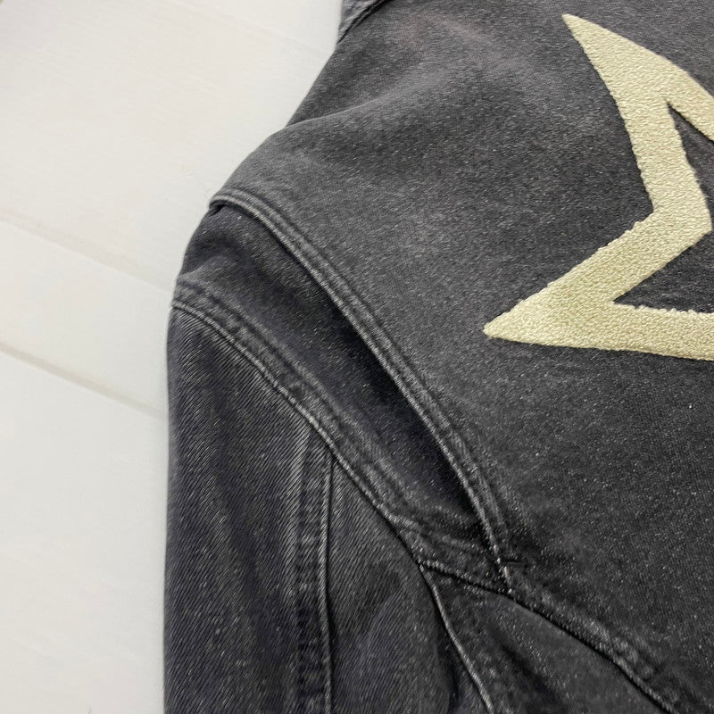【中古品】【メンズ】 VANSON バンソン ONESTAR EMBROIDERY WAPPEN DENIM JACKET ワンスター 刺繍 ワッペン デニムジャケット ライトアウター Gジャン 145-260606-yo-16-tei サイズ:M カラー:ブラック 万代Net店