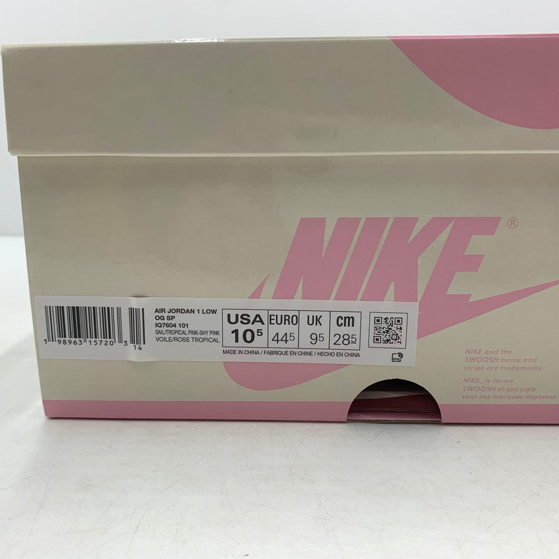 【中古品】【メンズ】 NIKE ナイキ × TRAVIS SCOTT トラヴィス スコット 別注 コラボ AIRJORDAN 1 LOW OG SP "SAIL/TROPICAL PINK" IQ7604-101 エアジョーダン1 ロー スニーカー 靴 160-260618-ko-07-tei サイズ:28.5cm カラー:ピンク 万代Net店