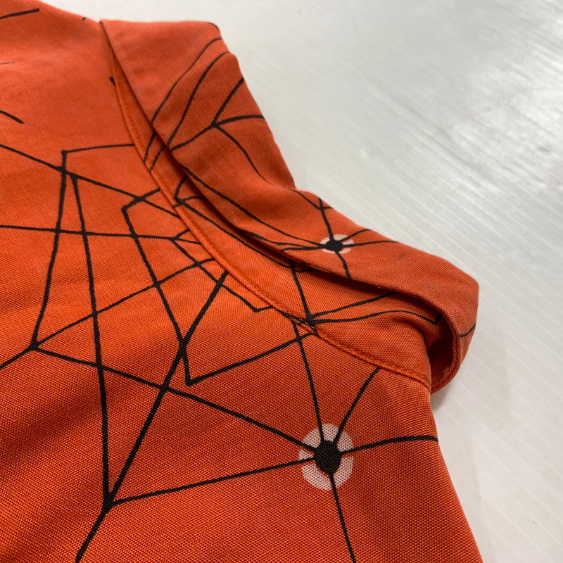 【中古品】【メンズ】 WACKO MARIA ワコマリア ATOMIC SPIDER L/S HAWAIIAN SHIRT アトミック スパイダー ロングスリーブ ハワイアンシャツ 長袖 トップス 140-260610-ko-04-tei サイズ:M カラー:オレンジ 万代Net店