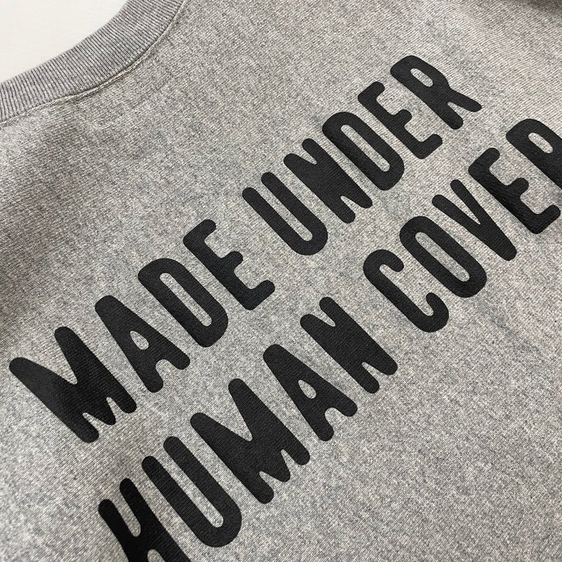 【中古品】【メンズ】 HUMANMADE ヒューマンメイド × UNDERCOVER アンダーカバー 別注 コラボ HEAVYWEIGHT SWEATSHIRT XX30CS008 ヘビーウェイト スウェットシャツ 長袖 トップス トレーナー 142-260612-yo-04-tei サイズ:XXL カラー:グレー 万代Net店