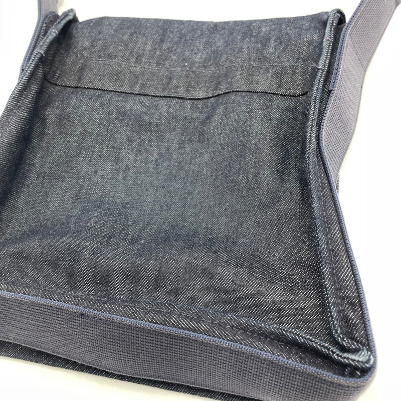 【中古品】【メンズ】 HUNTING WORLD ハンティングワールド DENIM SHOULDER BAG デニム ショルダーバッグ カバン 188-260809-nm-53-tei カラー:ネイビー 万代Net店