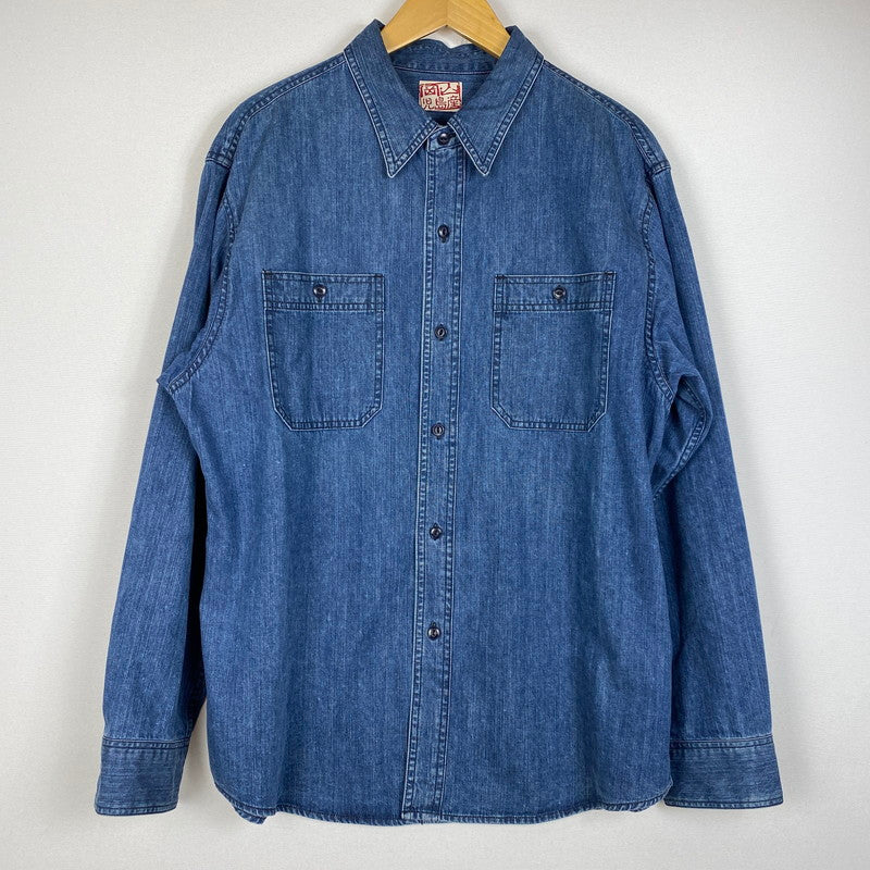 中古品】【メンズ】 KOJIMA GENES 児島ジーンズ DENIM SHIRT MADE IN