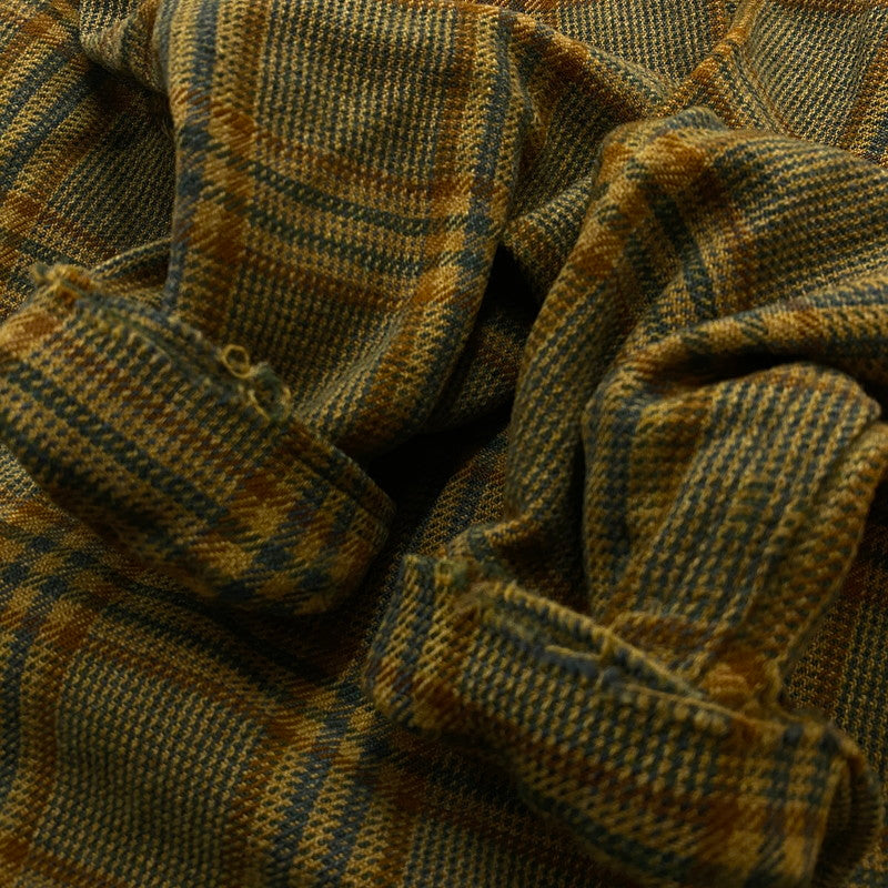 【中古品】【メンズ】 WOOLRICH ウールリッチ 70's VINTAGE CHECK SHIRT JACKET 70年代 ヴィンテージ チェック シャツ ジャケット アウター 144-260623-sa-01-tei サイズ:42 カラー:イエロー 万代Net店