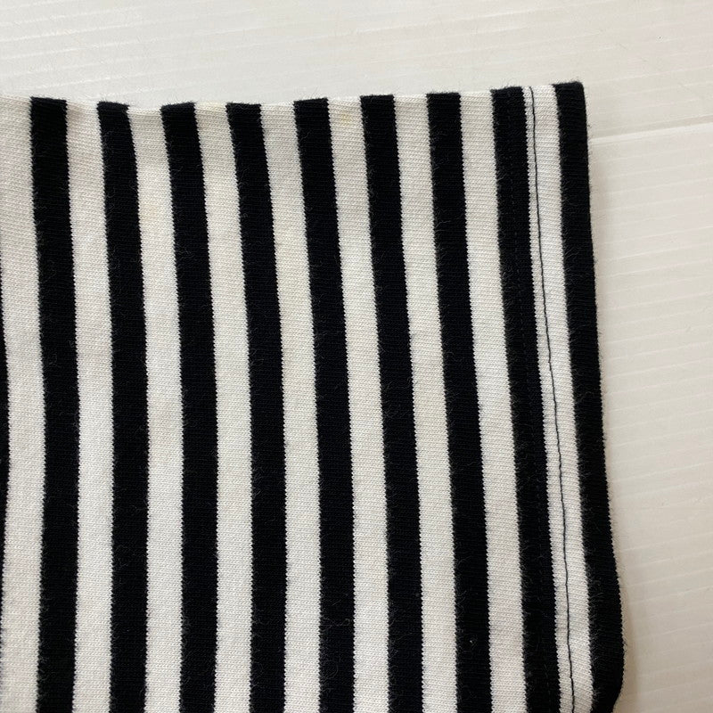 【中古品】【メンズ】 STUSSY ステューシー STRIPED LOGO S/S TEE ボーダーロゴ ショートスリーブTシャツ 半袖トップス 142-260702-ss-02-tei サイズ:L カラー:ブラックホワイト 万代Net店
