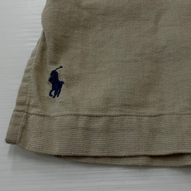 【中古品】【メンズ】 RALPH LAUREN CALDWELL ラルフ ローレン コールドウェル OPEN COLLAR SHIRT オープンカラーシャツ 半袖 トップス ポニー無し 147-260630-sa-14-tei サイズ:XL カラー:ベージュ 万代Net店