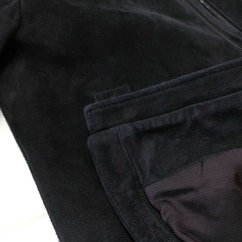 【中古品】【メンズ】 RUFFO ルッフォ × BEAMS ビームス 別注 コラボ JAMES SUEDE SINGLE RIDER JACKET 24-18-0344-695 スエード シングル ライダース ジャケット アウター 141-260707-yo-14-tei サイズ:48 カラー:ブラック 万代Net店
