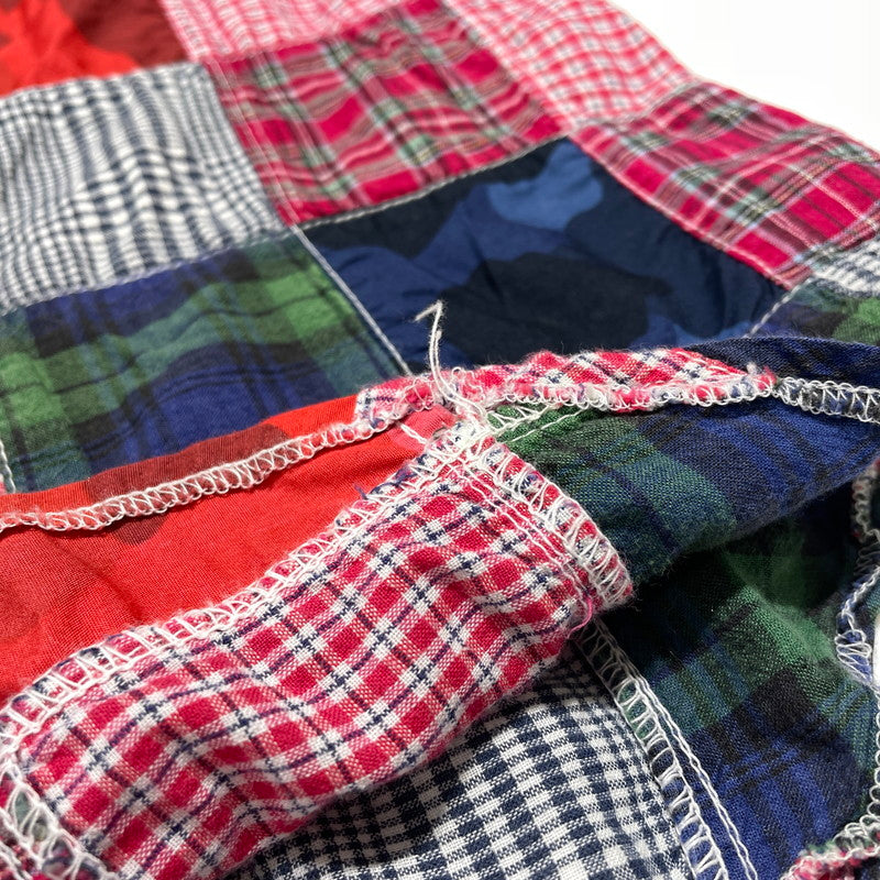 【中古品】【メンズ】 A BATHING APE ア ベイシング エイプ PATCHWORK SHIRT パッチワークシャツ 半袖 トップス 142-260707-sa-04-tei サイズ:M カラー:マルチ 万代Net店