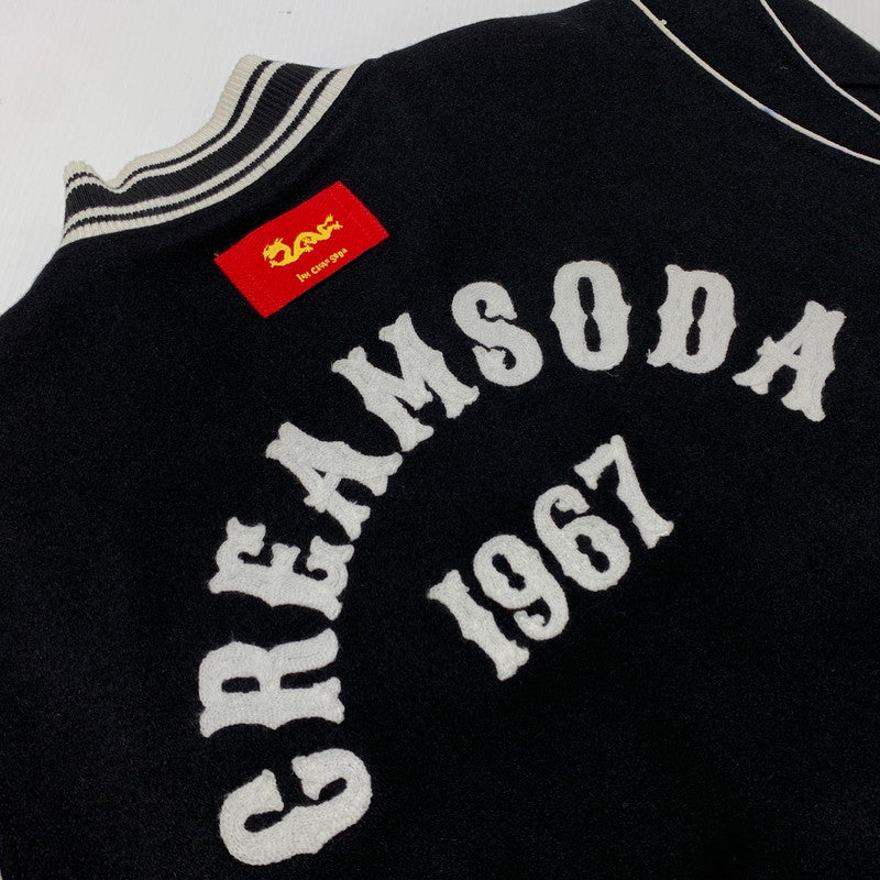 【中古品】【メンズ】 CREAM SODA クリーム ソーダ CREAM SODA 1967 STADIUM JACKET クリーム ソーダ 1967年 スタジャン アウター 145-260710-sa-06-tei サイズ:XL カラー:ブラック 万代Net店