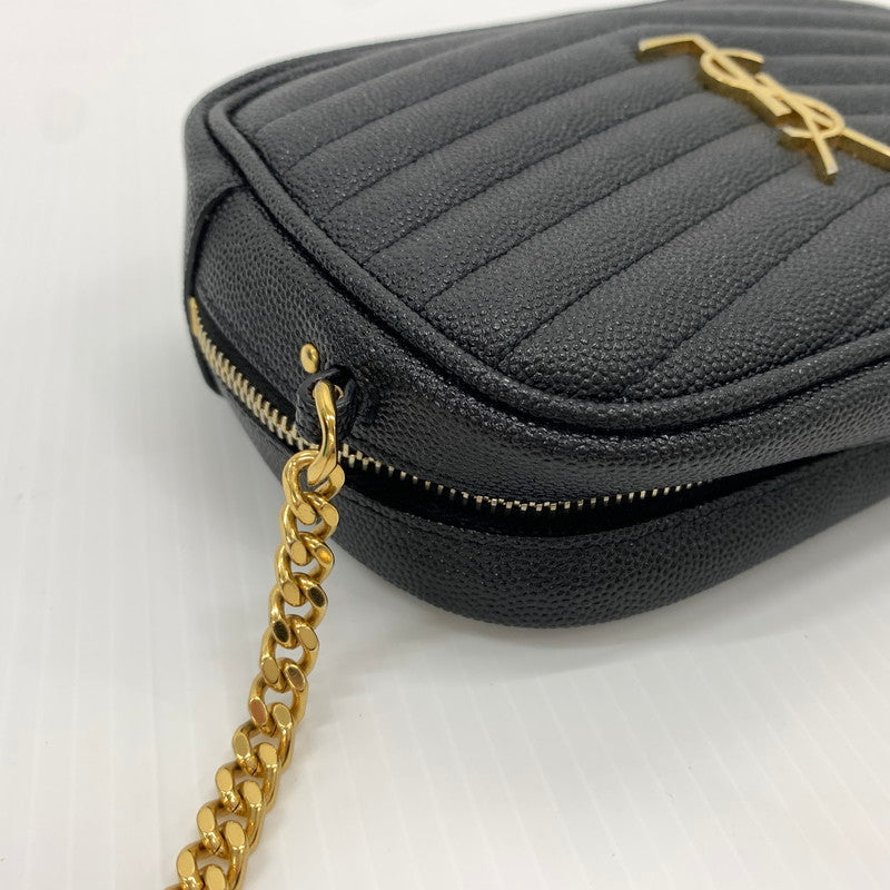 【中古品】【レディース】 Saint Laurent Paris サンローランパリ 618057 ルー タッセル チェーン ショルダーバッグ カバン レザーミニバッグ 180-260714-ko-11-tei カラー:ブラック 万代Net店
