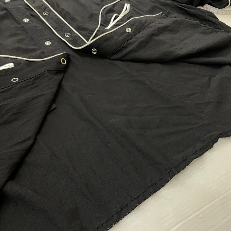 【中古品】【メンズ】 TOWN CRAFT タウン クラフト RAYON L/S SNAP SHIRT レーヨン ロング スリーブ スナップ シャツ 長袖 トップス 145-260730-sa-04-tei サイズ:M カラー:ブラック 万代Net店