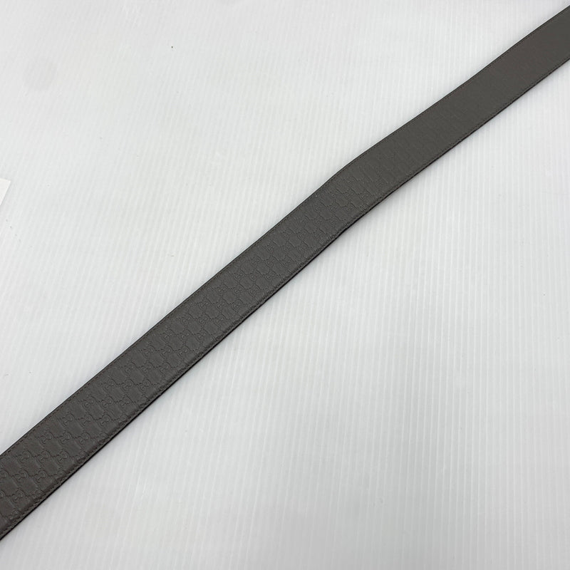 【中古品】【メンズ】 GUCCI グッチ 281548 マイクログッチ シマレザーベルト アクセサリー 182-260801-ko-03-tei サイズ:85・34 カラー:グレー 万代Net店