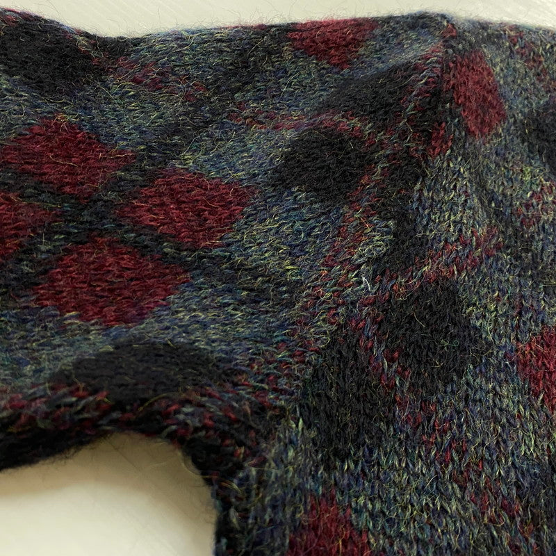 【中古品】【メンズ】 JUILLIARD ジュリアード 60~70's VINTAGE MOHAIR V NECK SWEATER 60~70年代 ヴィンテージ モヘア ブイ ネック セーター 長袖 トップス 145-251130-aa-01-tei サイズ:S カラー:アーガイル柄 万代Net店
