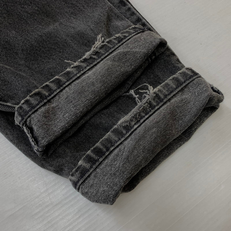 【現状渡し品】【メンズ】 Levi’s リーバイス 560 LOOSE FIT TAPERED LEG DENIM PANTS ルーズフィット テーパードレッグ デニムパンツ ボトムス ジーンズ ボタン裏刻印527 156-260810-ss-08-tei サイズ:36/※リペア、裾ダメージ有 カラー:ブラック 万代Net店