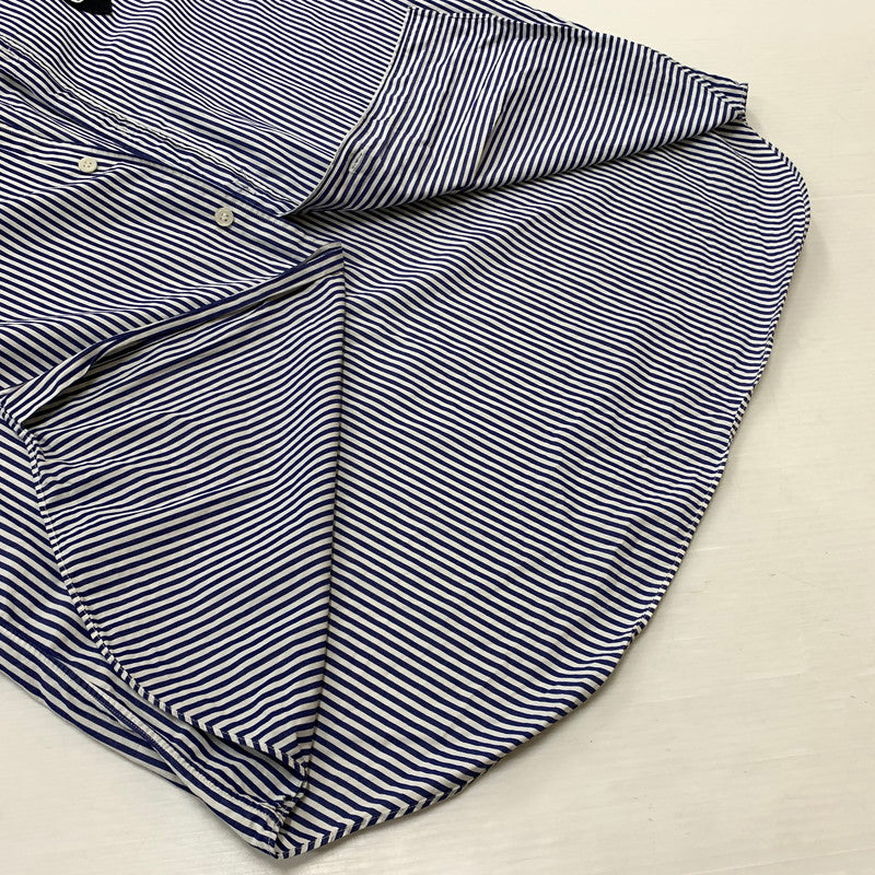 【中古品】【メンズ】 PLAY COMME DES GARCONS プレイコムデギャルソン STRIPE SHIRT WITH BLACK EMBLEM AZ-B008 ストライプシャツ ブラックエンブレム トップス 140-260810-ss-02-tei サイズ:L ※ボタン横破れ有 カラー:ストライプ 万代Net店