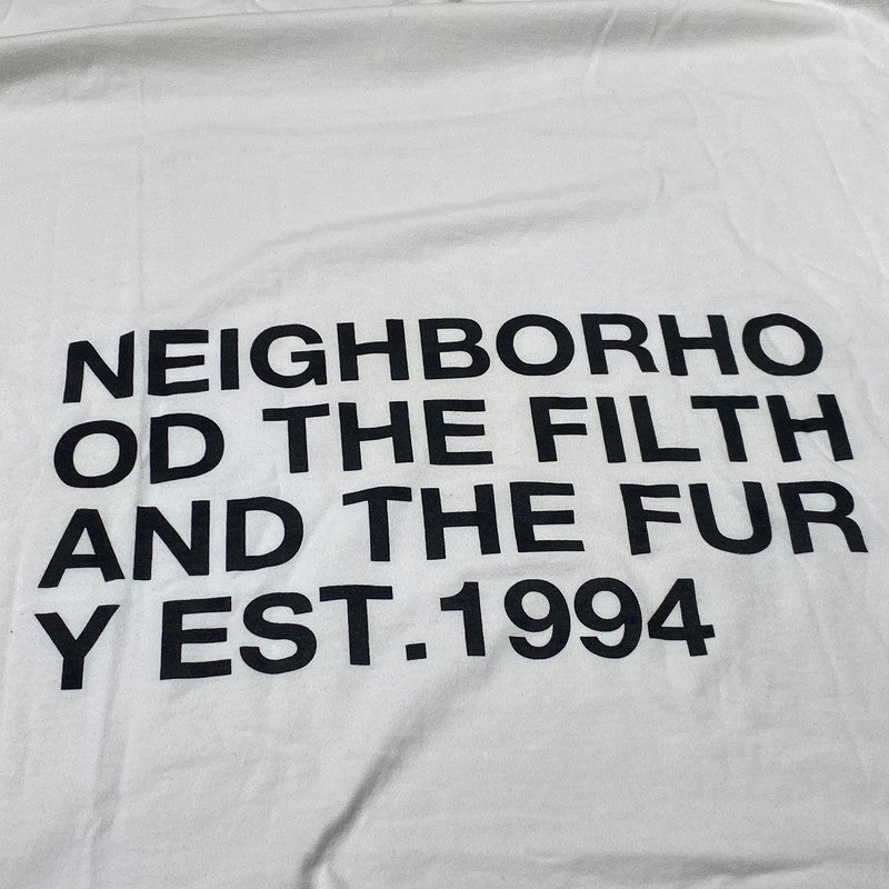 【現状渡し品】【メンズ】 NEIGHBORHOOD ネイバーフット 19AW ID C-TEE. L/S 2019年秋冬 アイディー コットン Tシャツ ロングスリーブ 長袖 トップス 142-260809-sa-16-tei サイズ:XL カラー:ホワイト 万代Net店