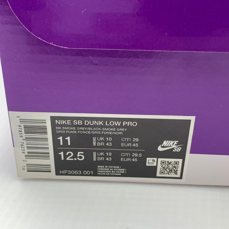 【中古美品】【メンズ】 NIKE ナイキ HF3063-001 SB DUNK LOW PRO BLACK AND SMOKE GREY スニーカー ダンクロー 160-260821-nm-01-tei サイズ:29cm 万代Net店