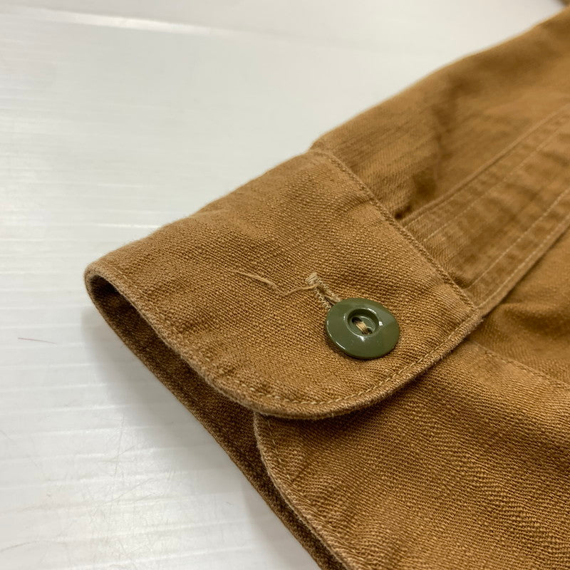 【中古品】【メンズ】 WAREHOUSE ウエアハウス × BIGYANK ビッグヤンク 別注 コラボ YANK FLYER VENTILATION WORK SHIR ヤンク フライヤー ベンチレーション ワークシャツ トップス 145-260823-ko-02-teih サイズ:14 カラー:ブラウン 万代Net店