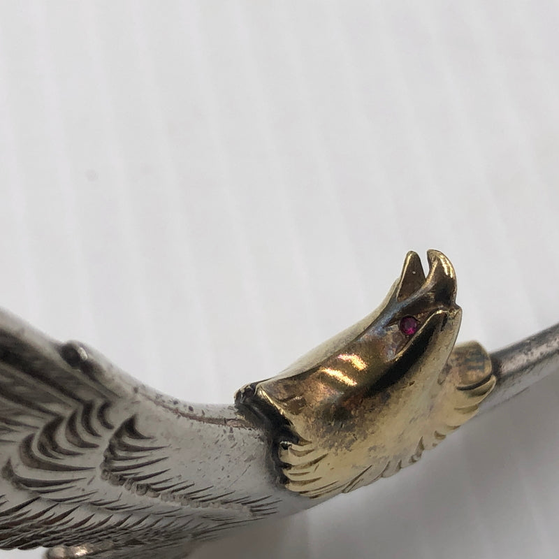 【中古品】【メンズ】 WING ROCK ウィング ロック EAGLE L RUBY EYE イーグル L ルビー目 アクセサリー 頭金 191-260907-sa-06-teih カラー:シルバー 万代Net店