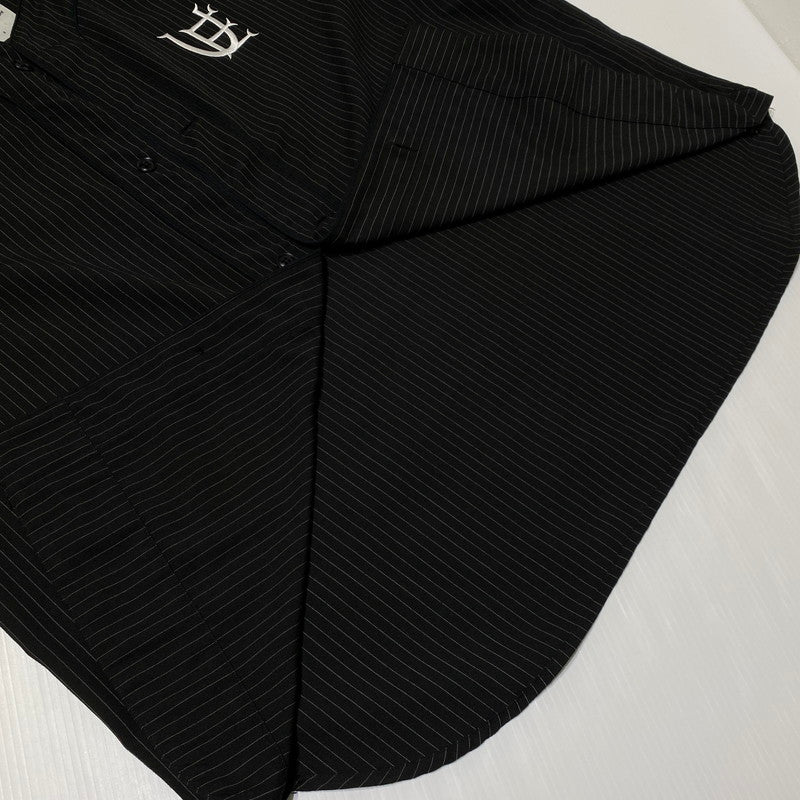 【中古品】【メンズ】 uniform experiment ユニフォームエクスペリメント PIN STRIPE BASEBALL S/S SHIRT UE-240026 ピンストライプ ベースボール ショートスリーブシャツ 半袖トップス 140-260917-ss-02-teih サイズ:2 カラー:ブラック 万代Net店