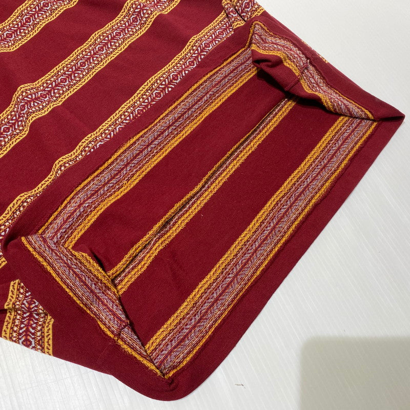 【中古品】【メンズ】 TENDERLOIN テンダーロイン L/S TEE JACQUARD ロングスリーブTシャツ ジャカード 長袖トップス 140-260917-ss-04-teih サイズ:L カラー:バーガンディ 万代Net店