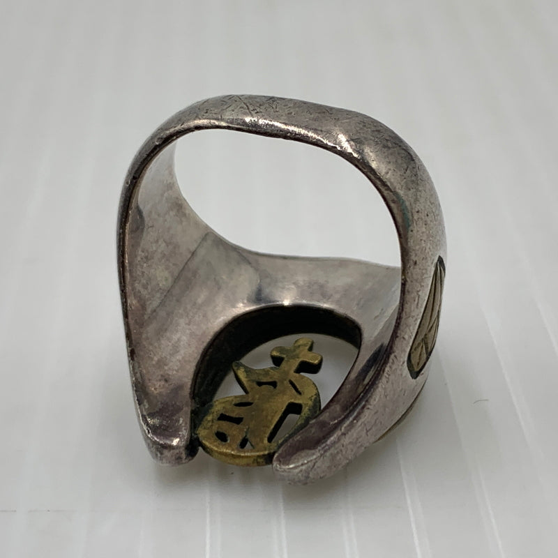 【中古品】【メンズ】 GALCIA ガルシア × GANGSTERVILLE ギャングスタービル 別注コラボ HORSEHOE RING ホースシュー リング 指輪 アクセサリー 192-260915-sa-24-teih サイズ:20号 カラー:シルバー 14号 万代Net店