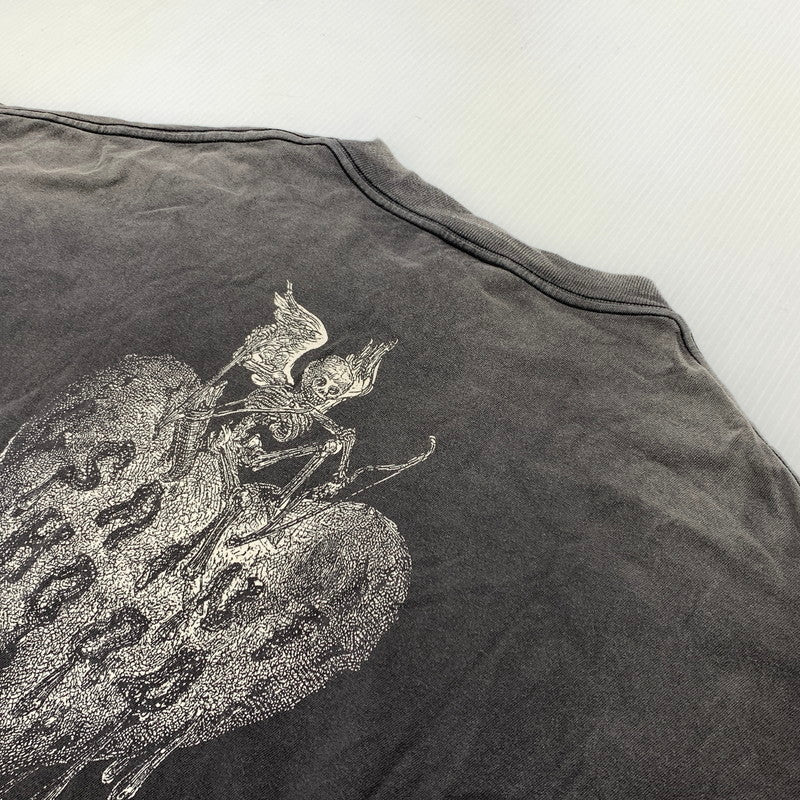 【中古品】【メンズ】 SAINT Mxxxxxx セント マイケル × NEIGHBORHOOD ネイバーフッド 別注 コラボ 25SS STHD . S/S TEE FEARLESS SM-HR8-0000-C70 ショートスリーブ Tシャツ 半袖 トップス 140-260913-ko-01-teih サイズ:XXL カラー:ブラック系/チャコール系 万代Net店