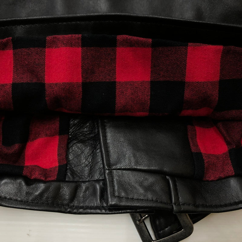 【中古品】【メンズ】 STARKE HAUT シュタルケ アウト SHEEPSKIN DOUBLE RIDERS JACKET シープスキン ダブルライダース ジャケット アウター 145-260918-sa-08-teih サイズ:S カラー:ブラック 万代Net店