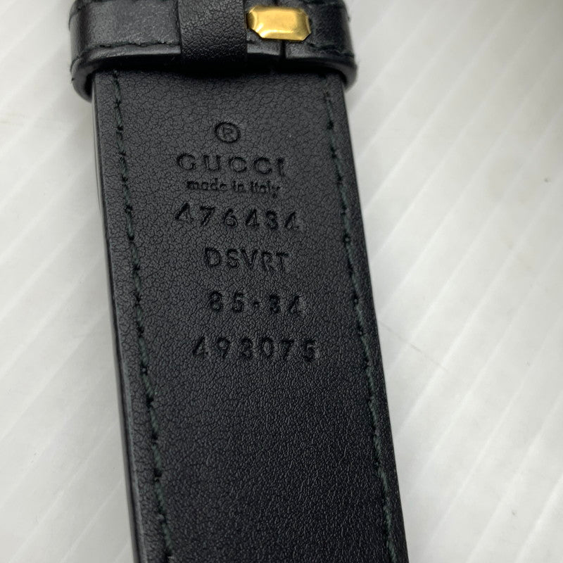 【中古品】【メンズ/レディース】 GUCCI グッチ GG MARMONT WAIST BAG 476434 493075 マーモント ウエストバッグ カバン レザーベルト 180-261011-ko-12-teih カラー:ブラック 万代Net店