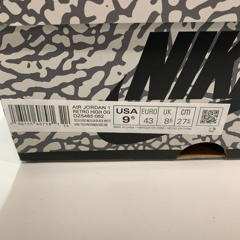 【中古美品】【メンズ】 NIKE ナイキ DZ5485-052 AIR JORDAN 1 HIGH OG "WHITE CEMENT SAFARI" スニーカー 靴 GRAY 黒タグ・箱・シューレース付属 160-261024-io-28-fuzh サイズ:27.5cm カラー:グレー.総柄 万代Net店