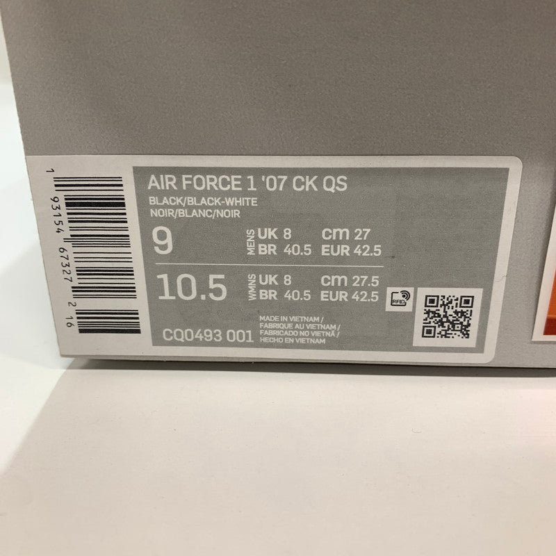 【中古品】【メンズ】 NIKE ナイキ×COLIN KAEPERNICK CQ0493-001 AIR FORCE 1 07 CK QS スニーカー 靴 BLACK 箱付き・黒タグ付き ※小さなスレ・外箱日焼けあり 160-261024-io-24-fuzh サイズ:27cm カラー:ブラック 万代Net店