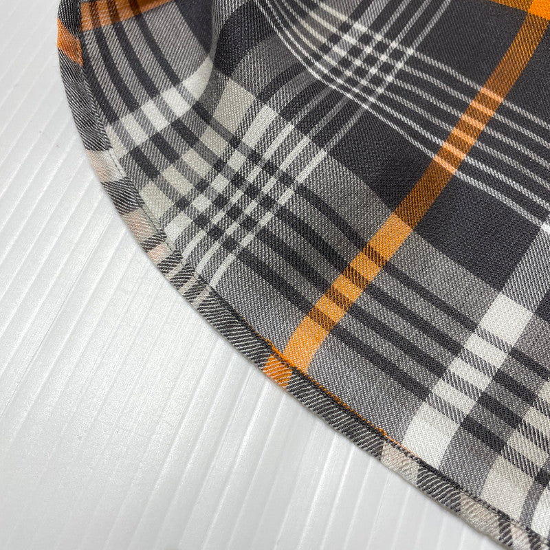 【中古品】【メンズ】 GRAPHPAPER グラフペーパー 20AW TENCEL CHECK REGULAR COLLAR BIG SLEEVE SHIRT GM203-50061 テンセル チェック レギュラーカラー ビッグ スリーブ シャツ 長袖 トップス 140-261014-yo-15-teih サイズ:F カラー:グレー/オレンジ 万代Net店