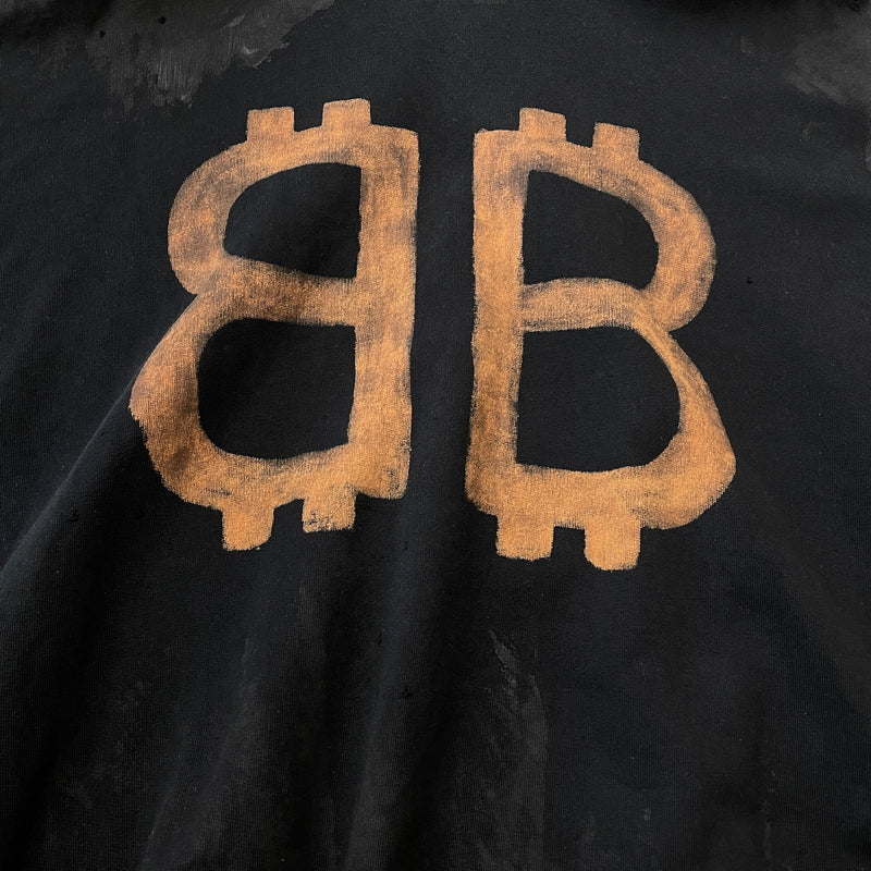 【現状渡し品】【メンズ】 BALENCIAGA バレンシアガ TOVN7 22AW BB CRYPTO COIN HOODIE 742603 20220年秋冬 ビービー クリプト コイン フーディ プルオーバーパーカー 141-261015-sa-17-fuzh サイズ:XL カラー:ブラック 万代Net店