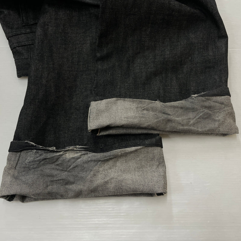 【中古品】【メンズ】 NO FAITH STUDIOS ノー フェイス ストゥディオス RAW DENIM LOOSE ロー デニム ルーズ ボトムス ジーンズ 152-261015-sa-13-teih サイズ:L カラー:ブラック 万代Net店