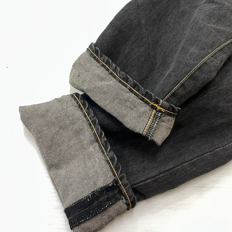 【中古品】【メンズ】 DOUBLET ダブレット CHAOS EMBROIDERY HEMP DENIM PANTS 20SS13PT121 カオス エンブロイダリー ヘンプ デニムパンツ ボトムス 151-261027-yo-14-teih サイズ:M カラー:ブラック 万代Net店