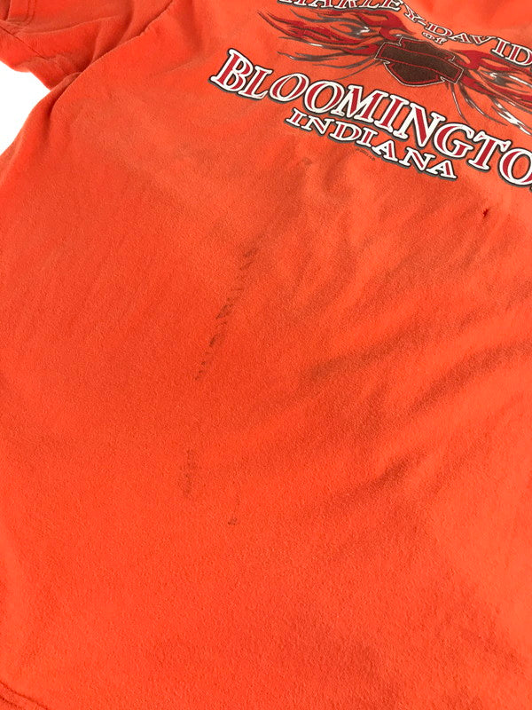 【中古品】【メンズ】 HARLEY DAVIDSON ハーレーダビッドソン LOGO PRINT S/S TEE ロゴプリント ショートスリーブ Tシャツ 半袖Tシャツ トップス 145-250814-rt-05-tag サイズ:XL カラー:オレンジ 万代Net店