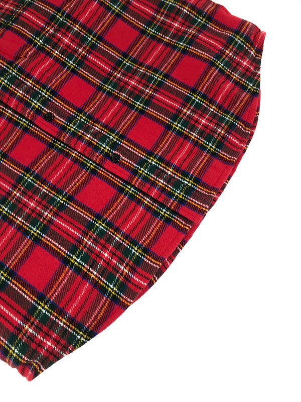 【中古品】【メンズ】 Supreme シュプリーム 23AW TARTAN FLANNEL HOODED SHIRT タータンチェック フランネル フーデッドシャツ 長袖シャツ 149-250807-hi-10-tag サイズ:S カラー:レッド 万代Net店