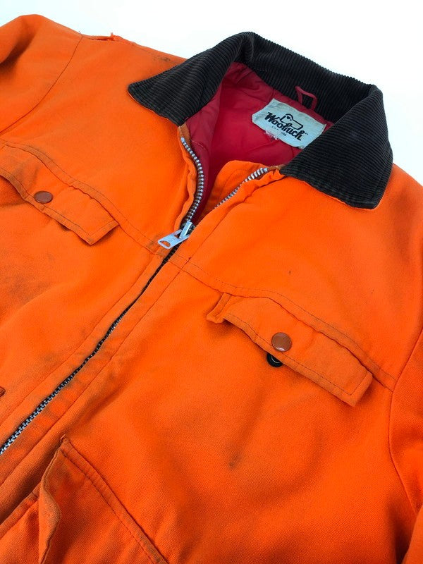【現状渡し品】【メンズ】 WOOLRICH ウールリッチ HUNTING JACKET VINTAGE ハンティングジャケット アウター 144-240301-kk-30-tag サイズ:S カラー:オレンジ 万代Net店