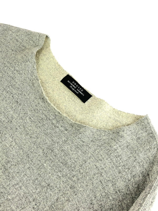 【中古品】【メンズ】 UNUSED アンユーズド 14AW CUT OFF SWEAT US0851 カットオフ スウェット トップス トレーナー 140-240421-kk-2-tag サイズ:3 カラー:グレー 万代Net店