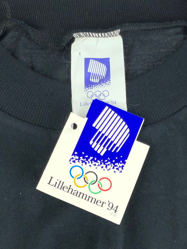 【中古美品】【メンズ】 LILLEHAMMER ’94 OLYMPIC リレハンメルオリンピック 90's NORGE PRINT S/S TEE 90年代 ノルウェー プリント ショートスリーブ Tシャツ 半袖 トップス 146-240428-kk-17-tag サイズ:M カラー:ブラック 万代Net店